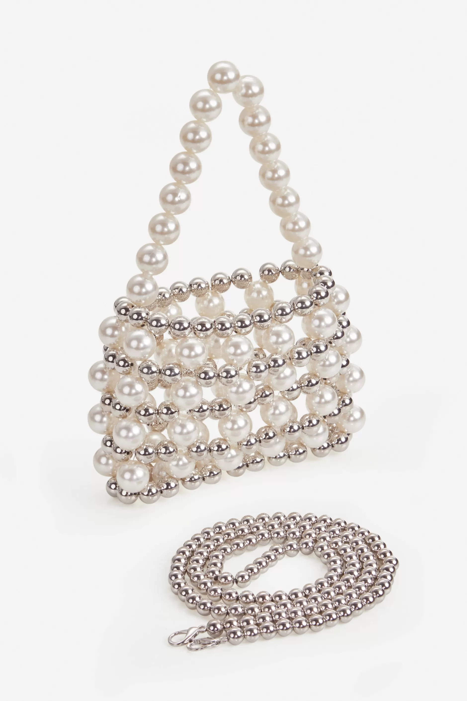 Reticulated Beaded Evening Pearl Purse-BABEYOND Store