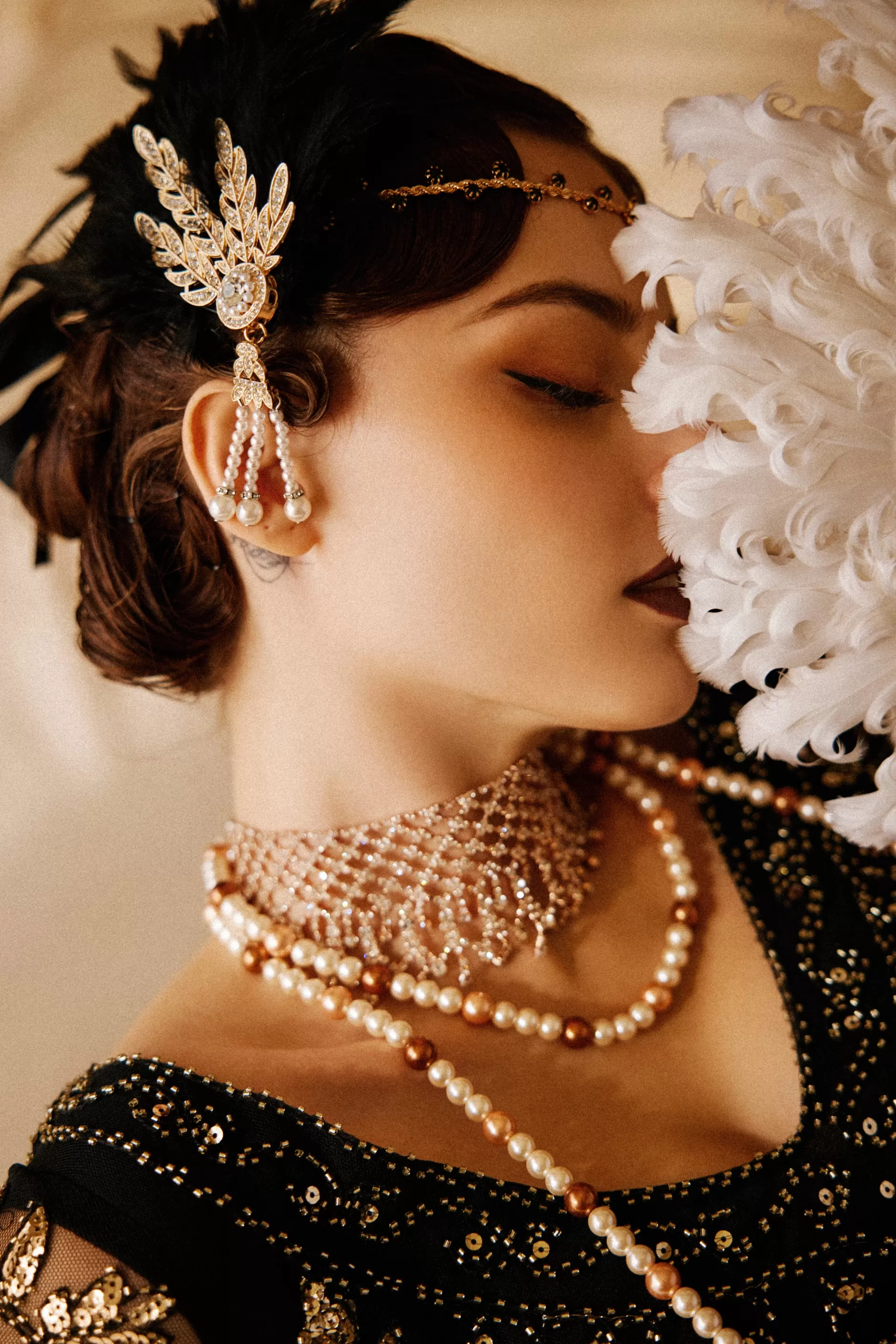 Retro Feather Gatsby Headband-BABEYOND Fashion