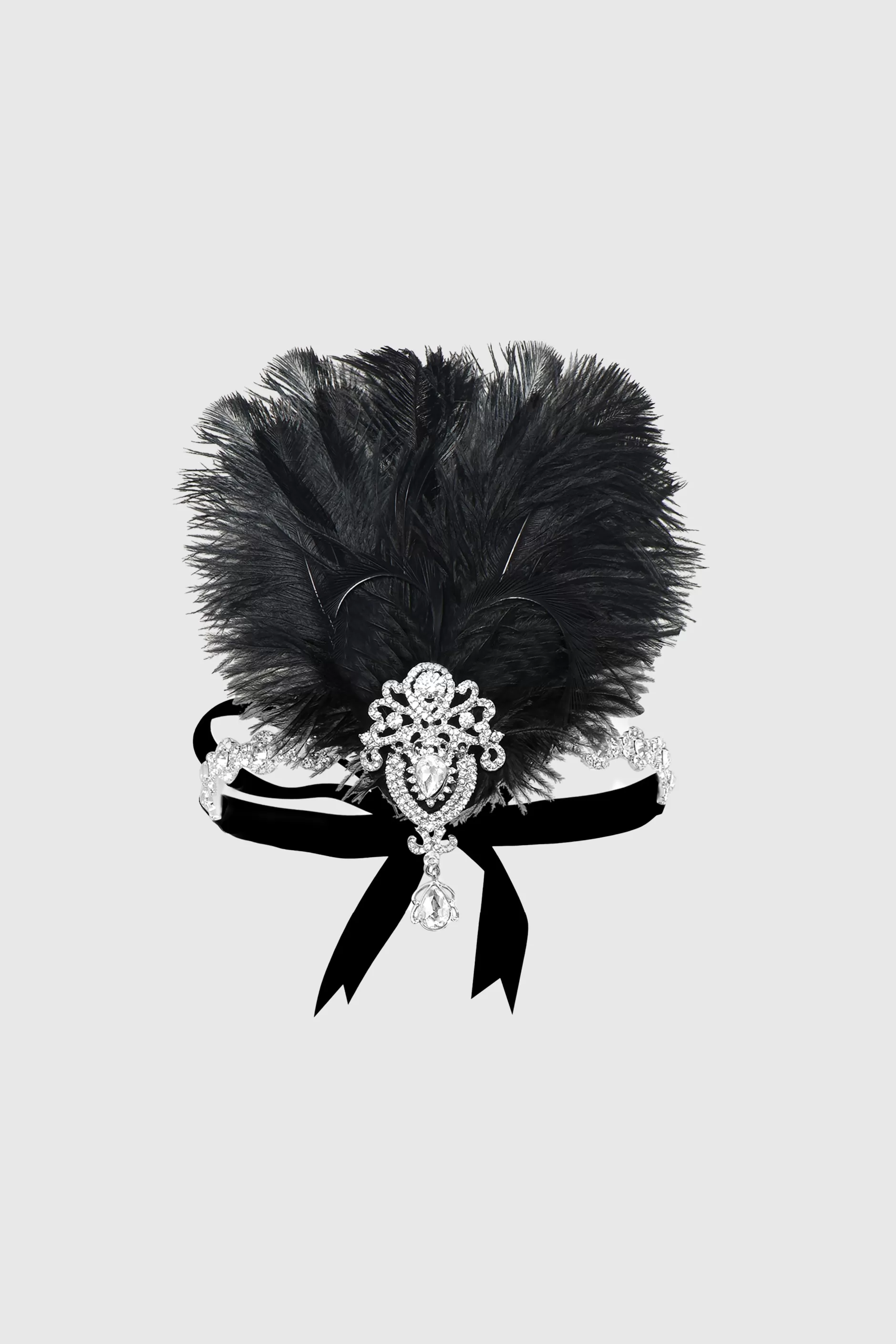 Retro Ostrich Feather Headband-BABEYOND Online