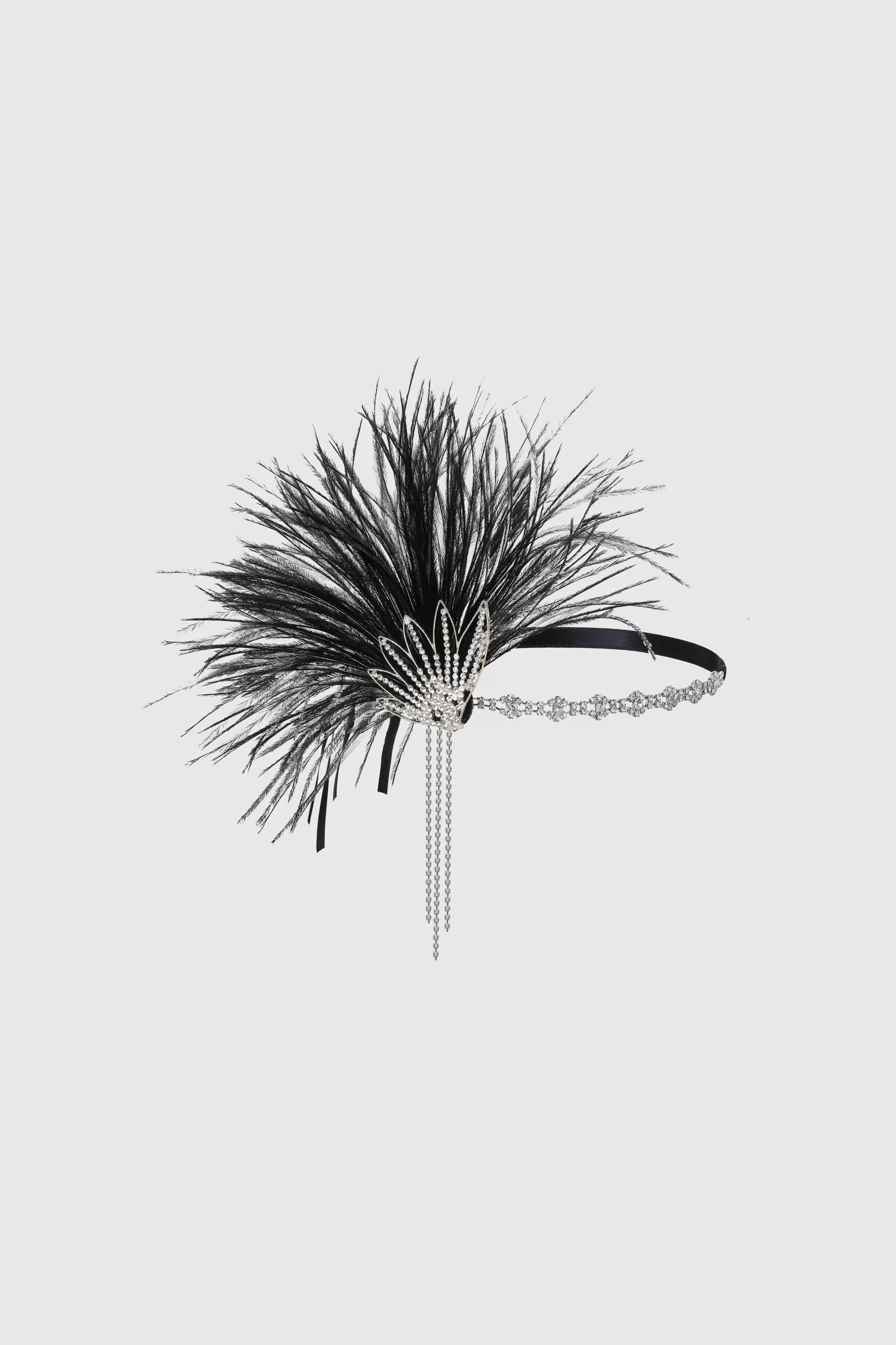 Rhinestone Beaded Feather Headband-BABEYOND Online