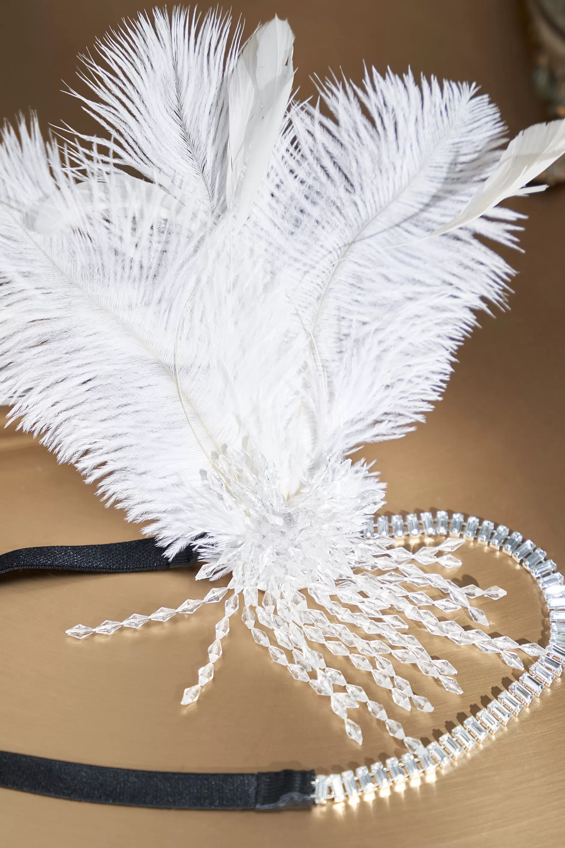 Rhinestone Beaded Tassel Headband-BABEYOND Sale