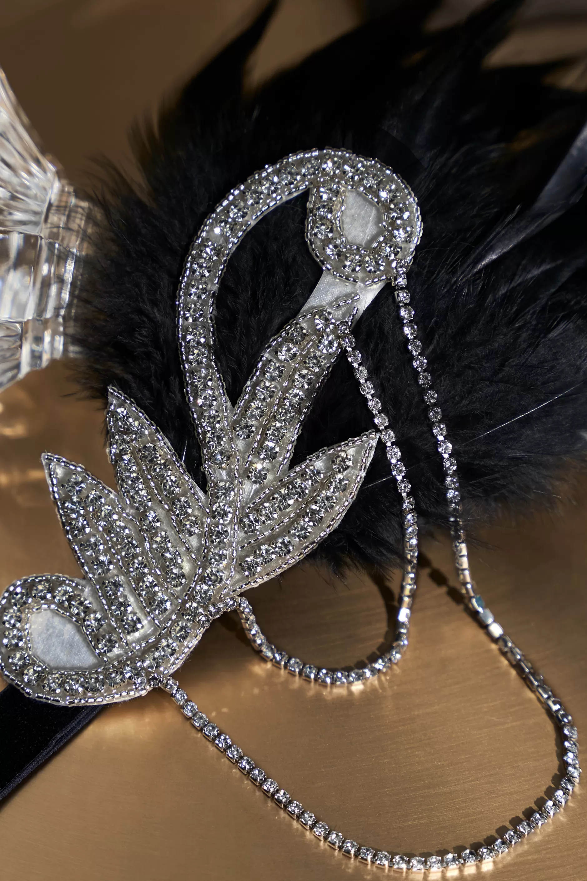 Rhinestone Chain Shimmer Headdress-BABEYOND Clearance