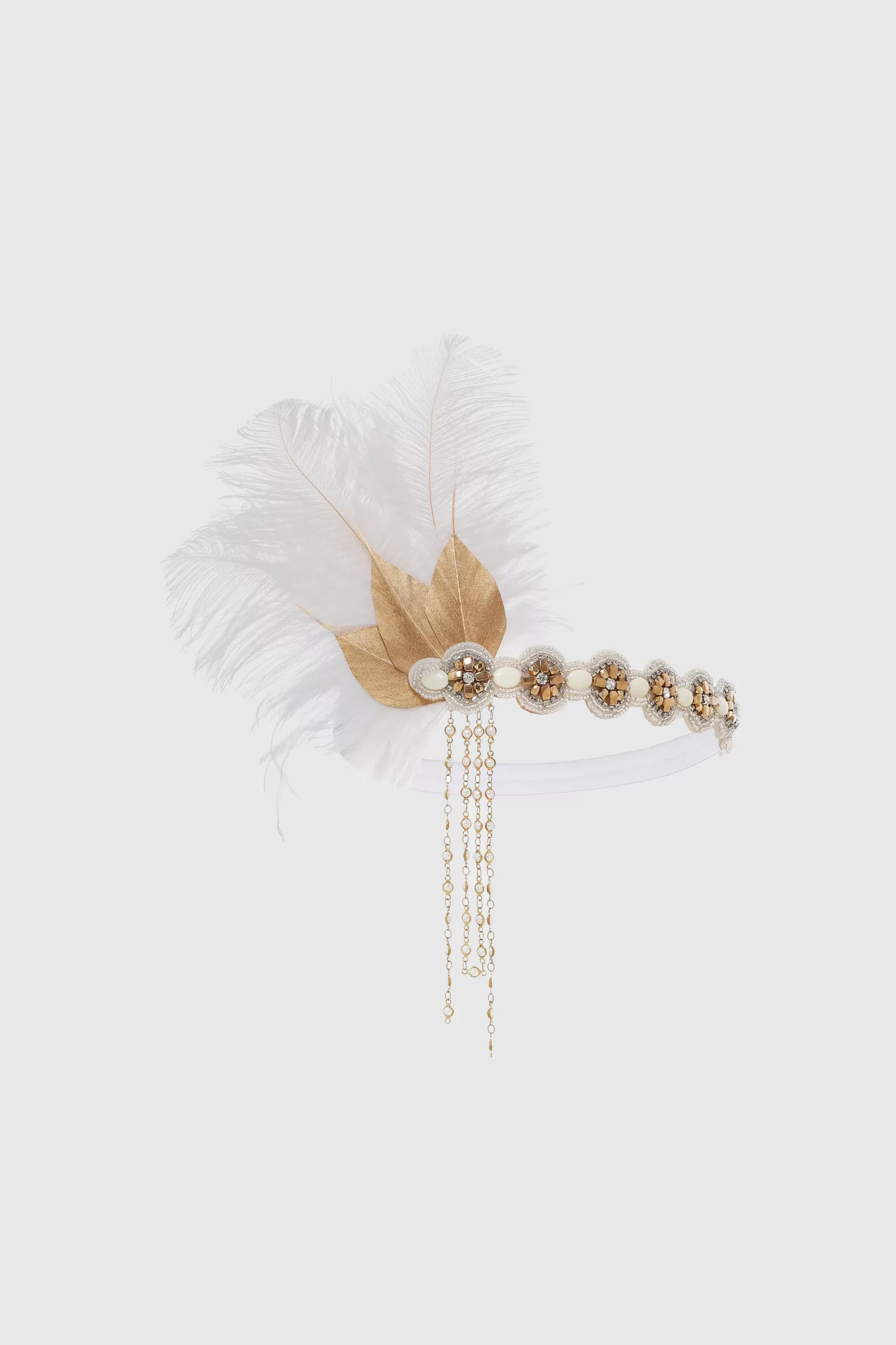 Roaring 20S Leaf Feather Headband-BABEYOND Fashion