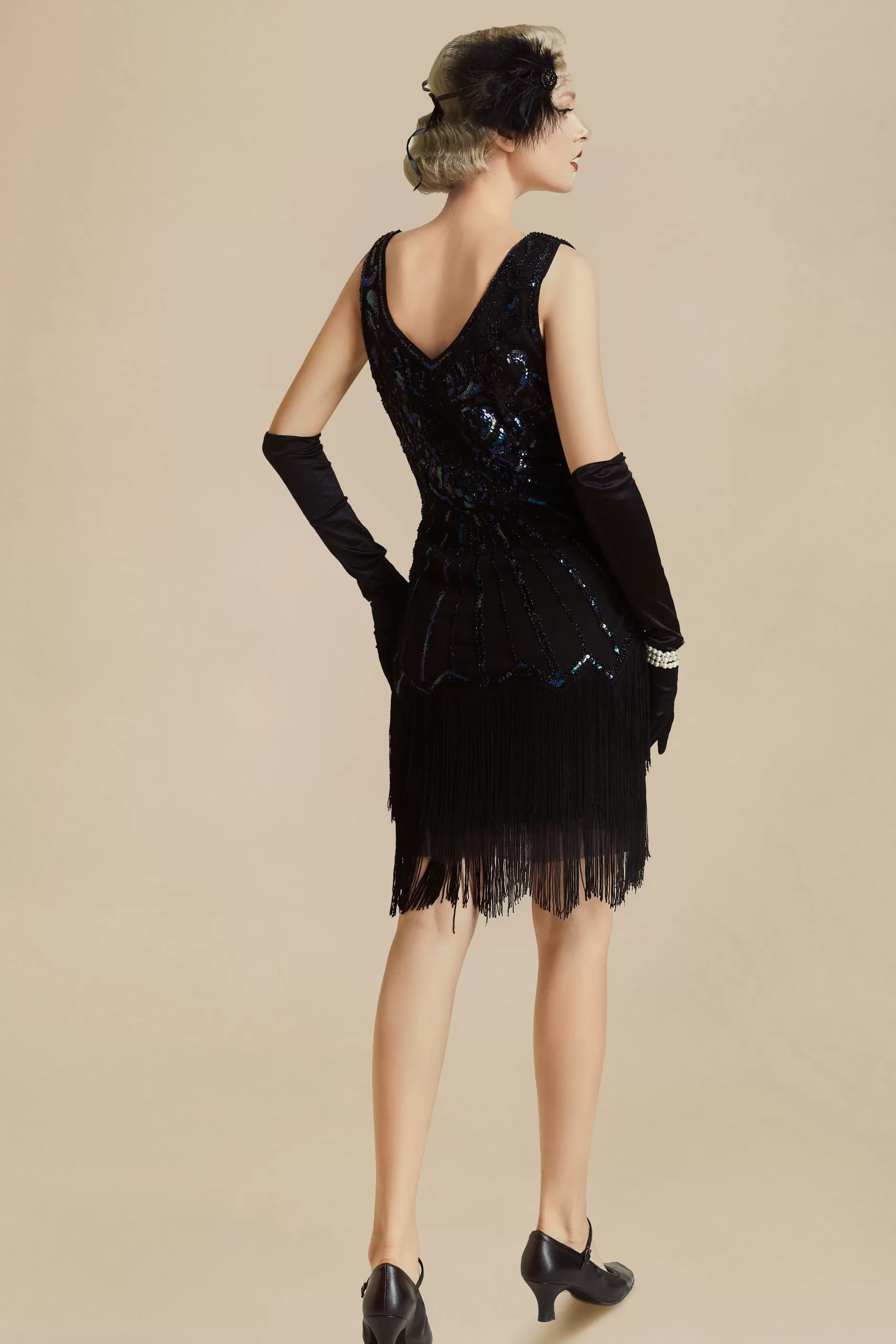Roaring 20S Paisley Great Gatsby Dress-BABEYOND Best
