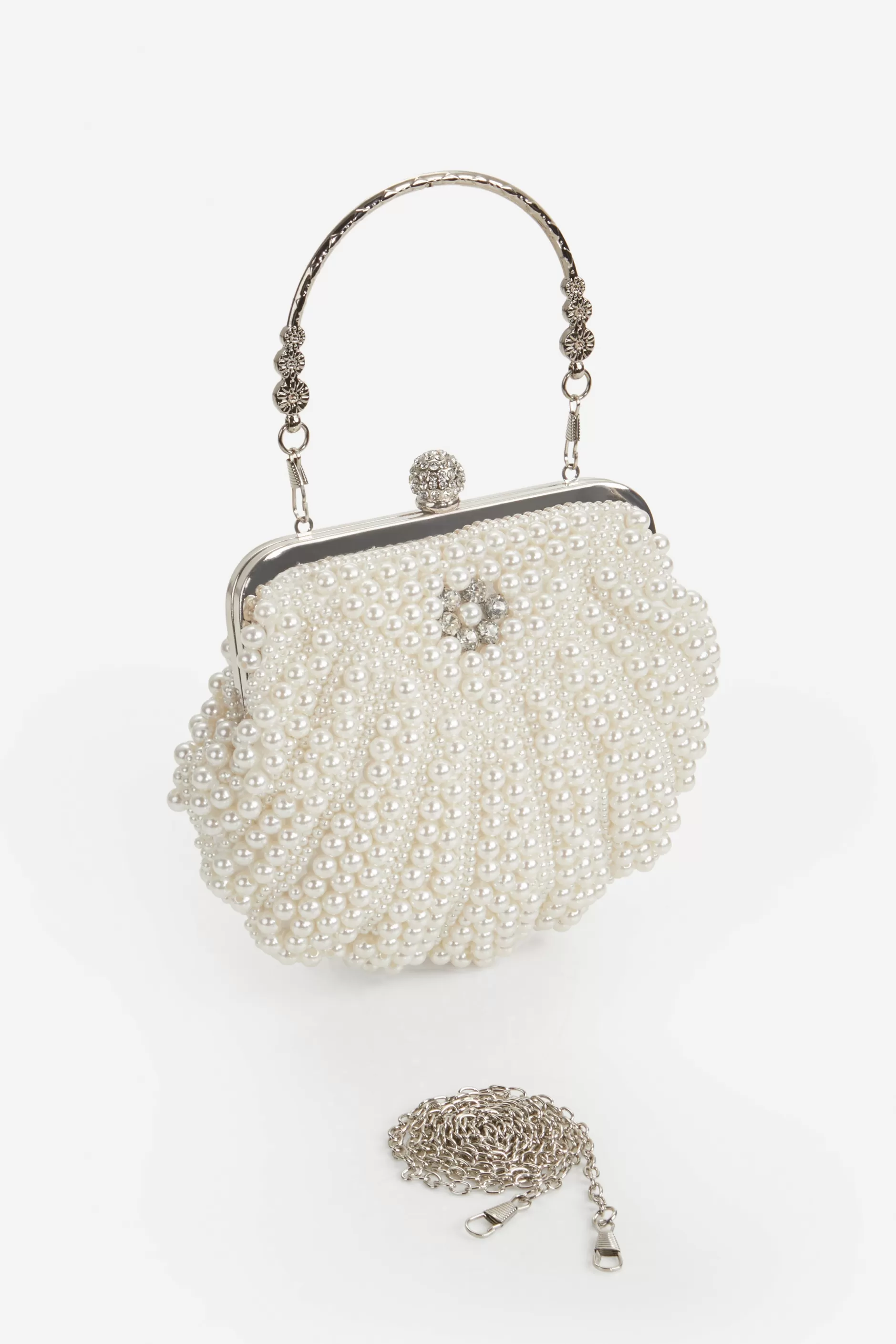 Shell Shaped Pearl Beaded Clutch-BABEYOND Best