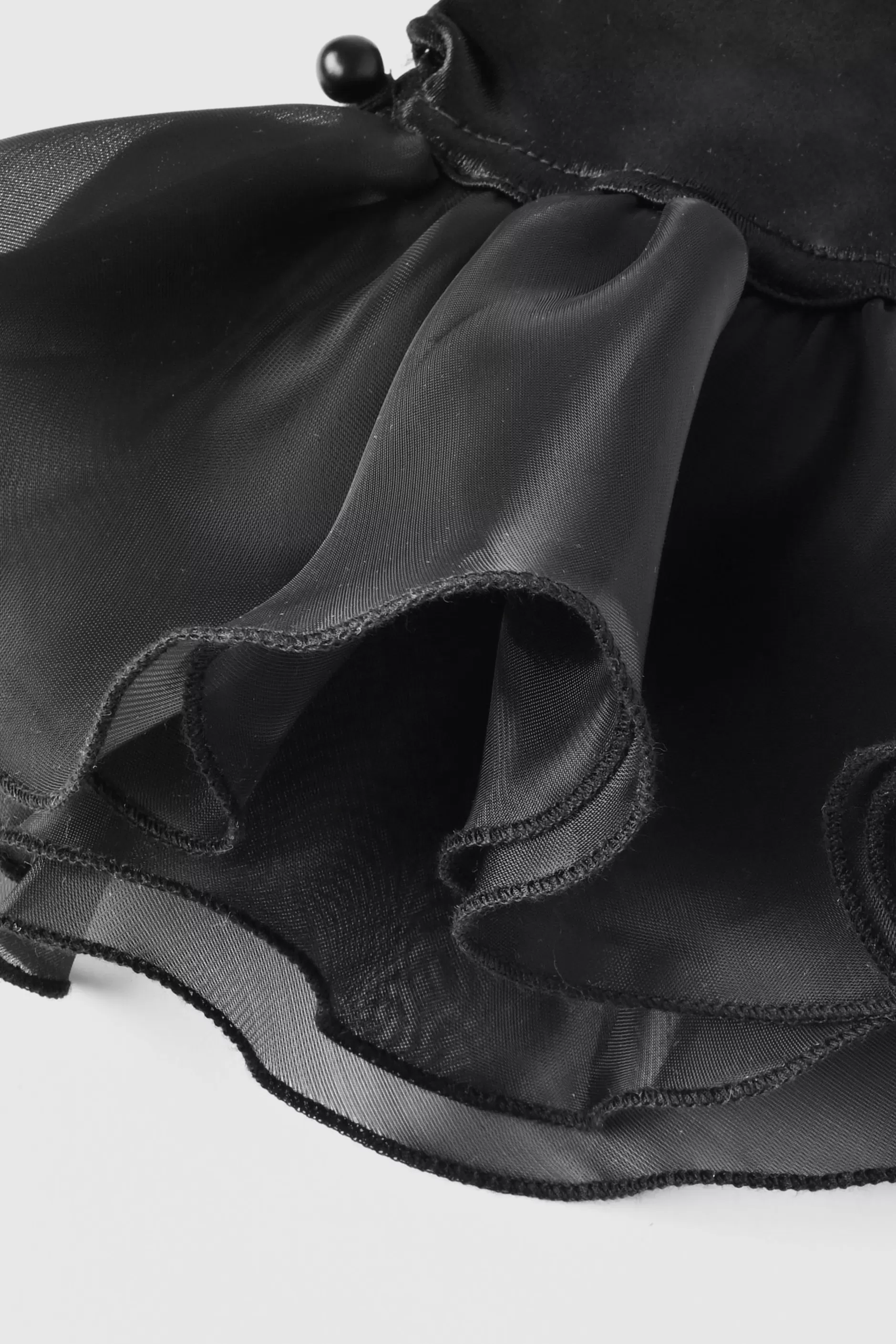 Short Ruffle Satin Lace Gloves-BABEYOND Cheap