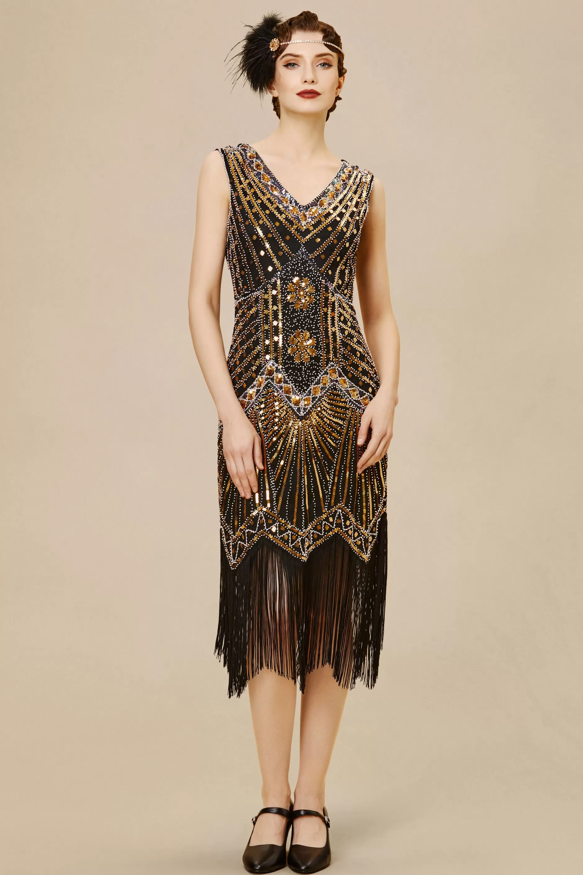 Sleeveless V-Neck Cocktail Party Dress-BABEYOND Cheap