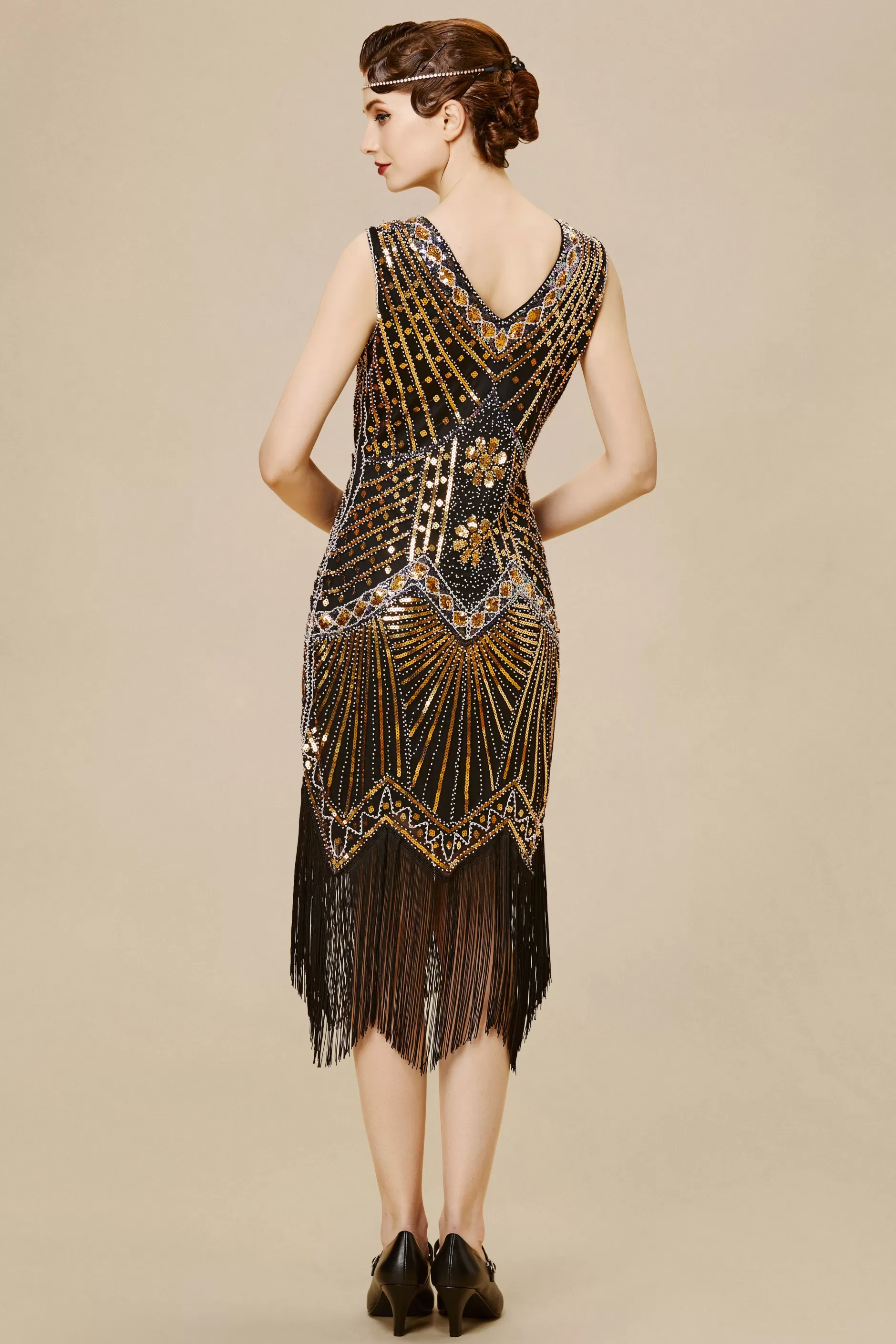 Sleeveless V-Neck Cocktail Party Dress-BABEYOND Cheap