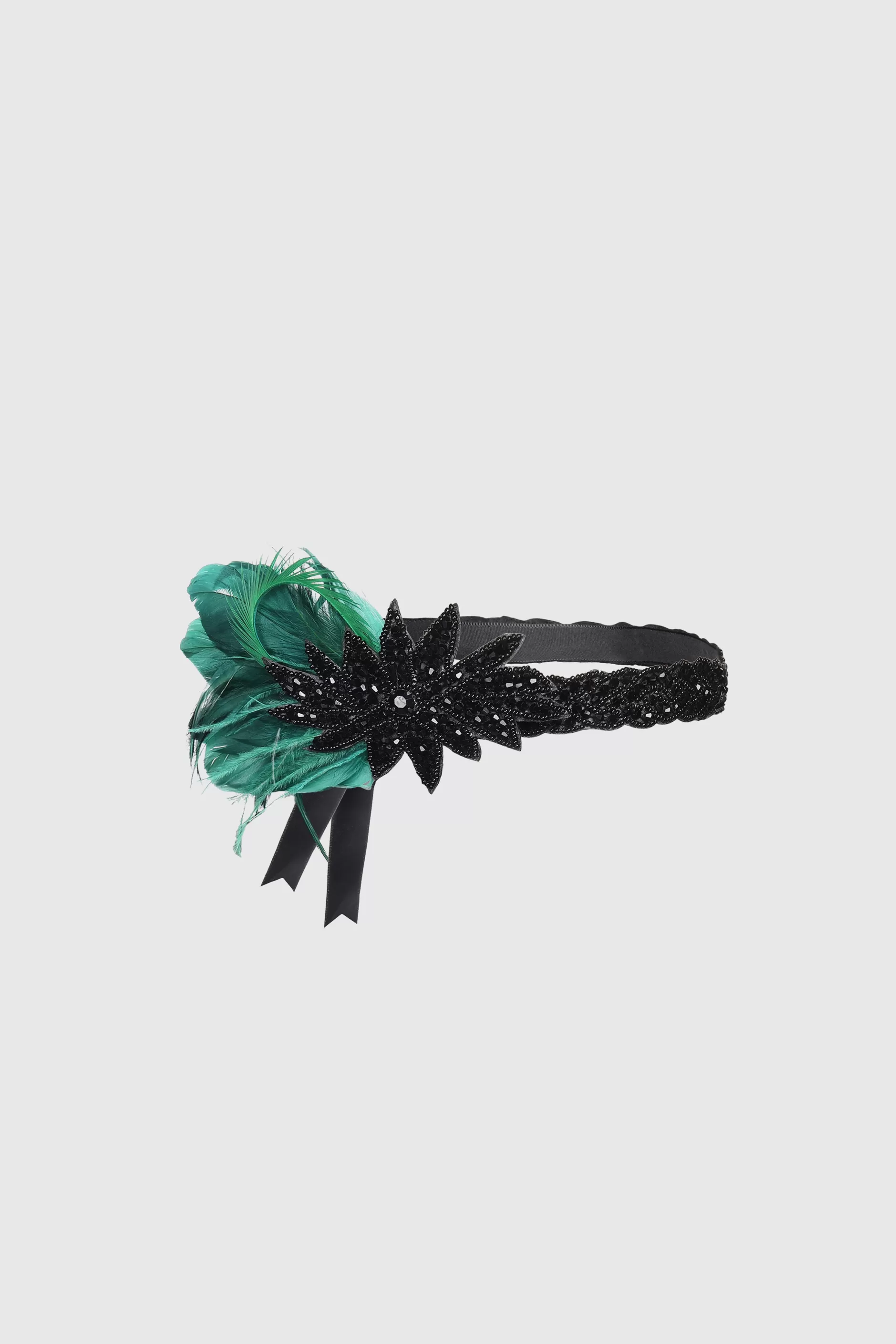 Sparkle Crystal Leaf Feather Headband-BABEYOND Cheap