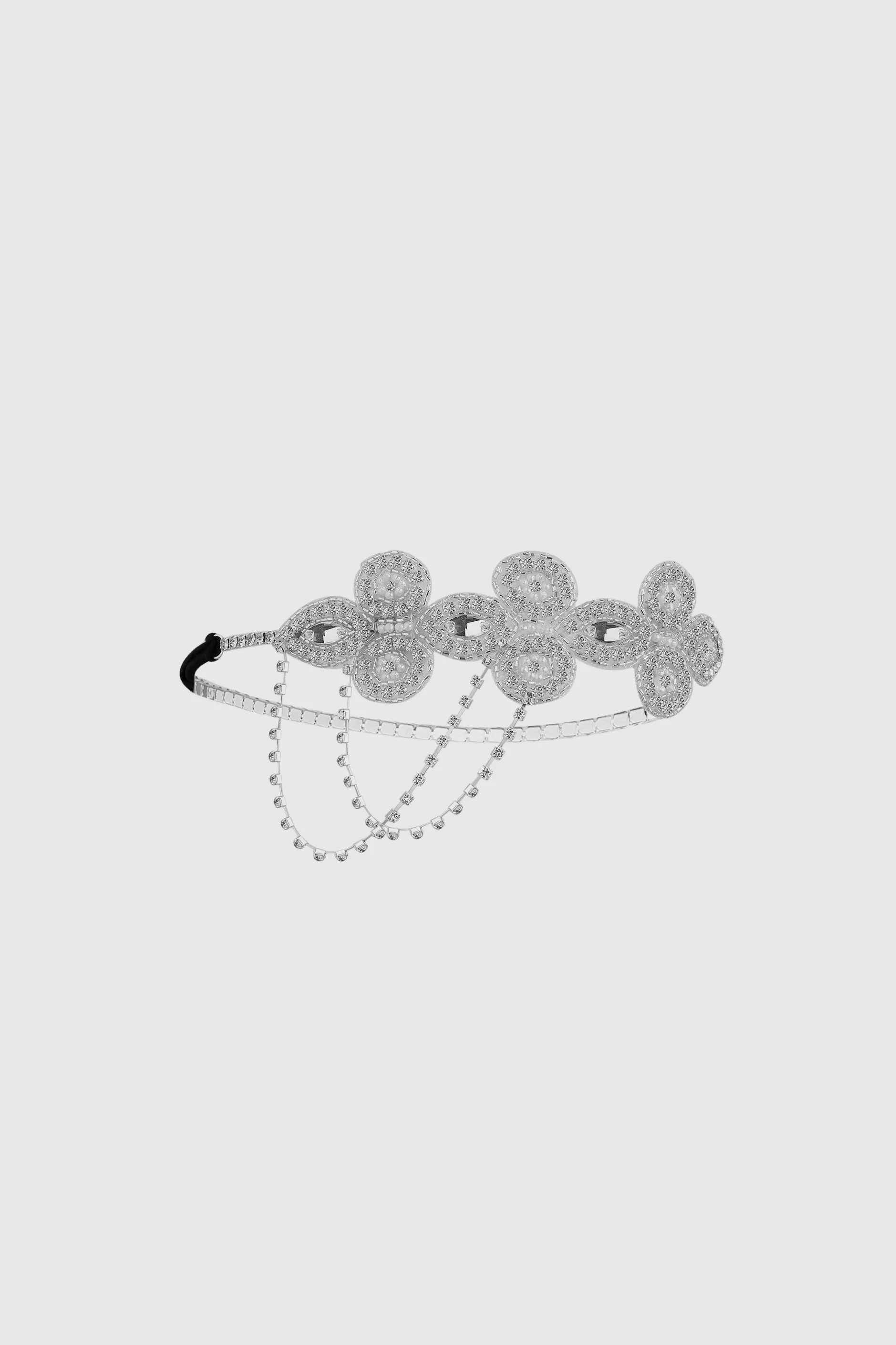 Sparkle Rhinestone Chain Floral Circlet-BABEYOND Best