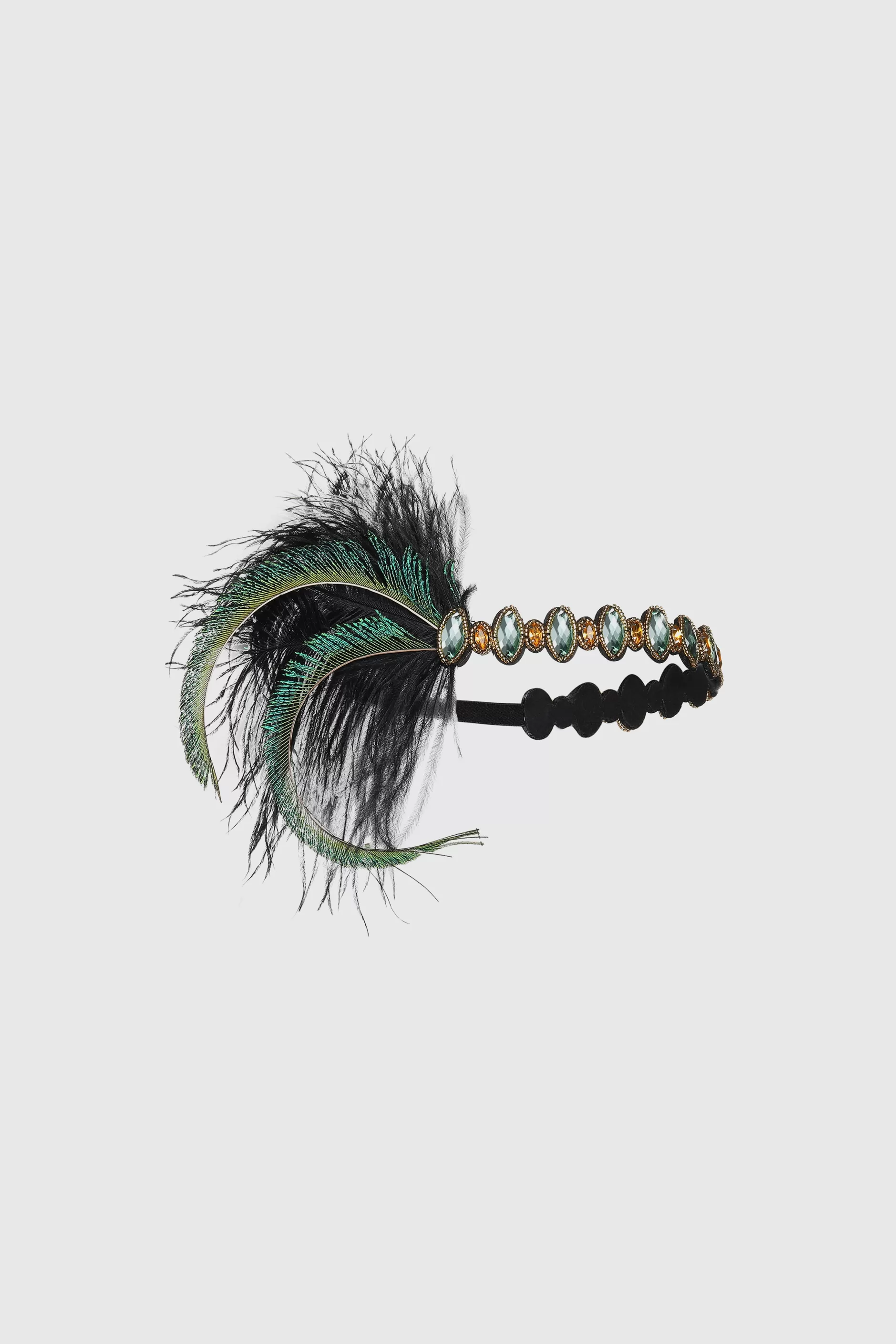 Stunning Rhinestone Peacock Headband-BABEYOND New