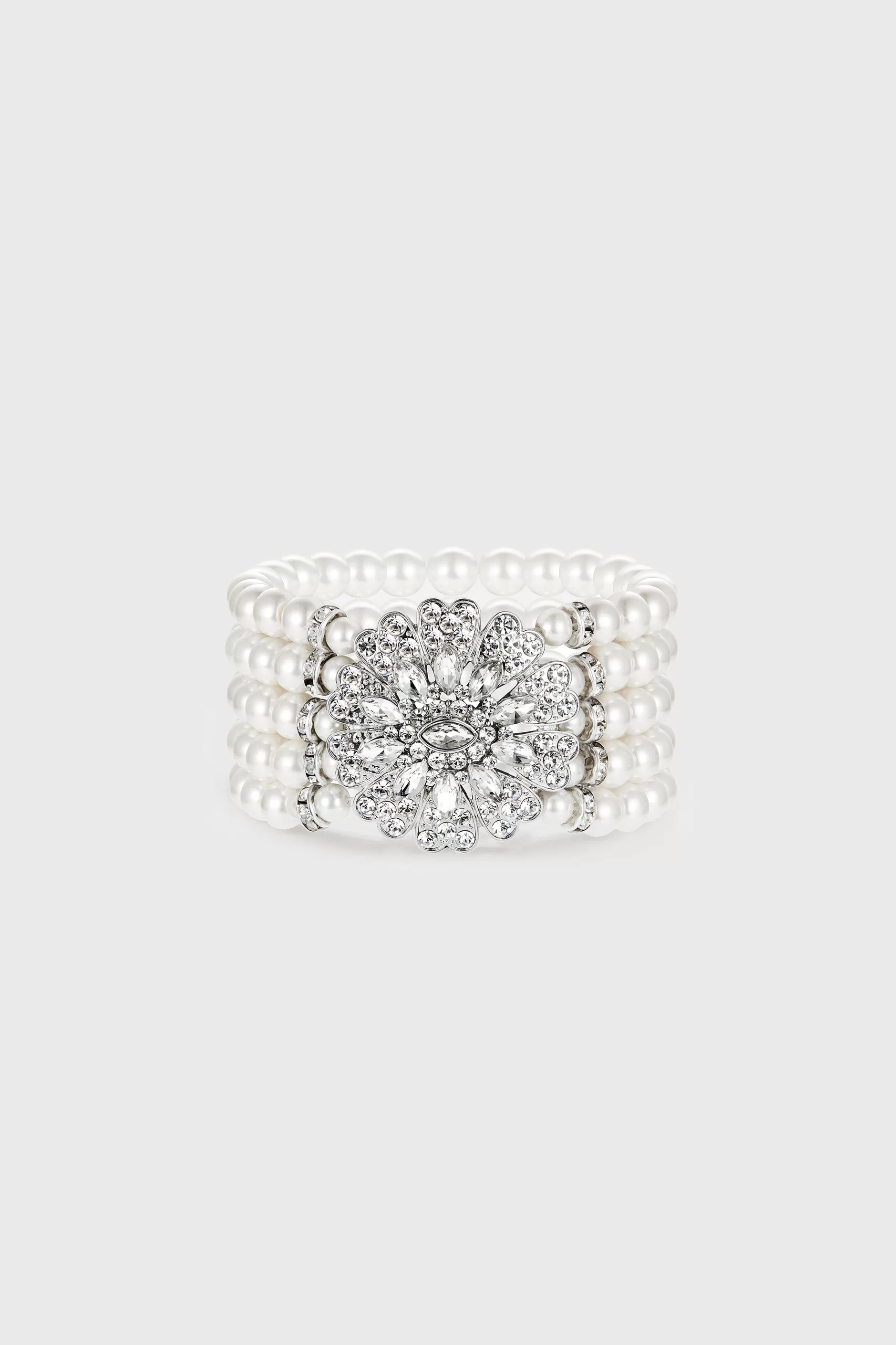 Stunning Zircon Studded Pearl Bracelet-BABEYOND Outlet