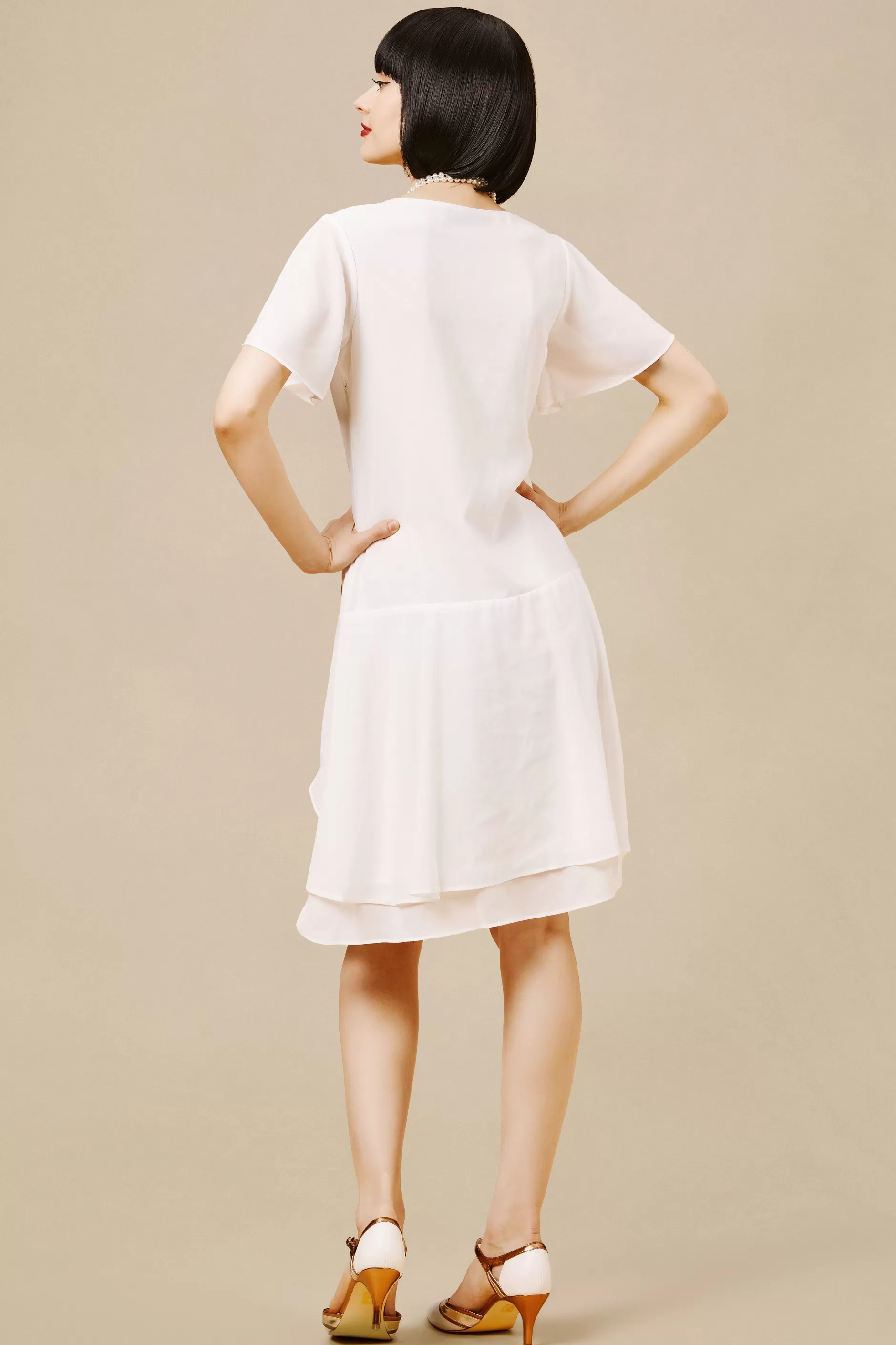 Stylish Tiered Hem Casual Dress-BABEYOND Flash Sale