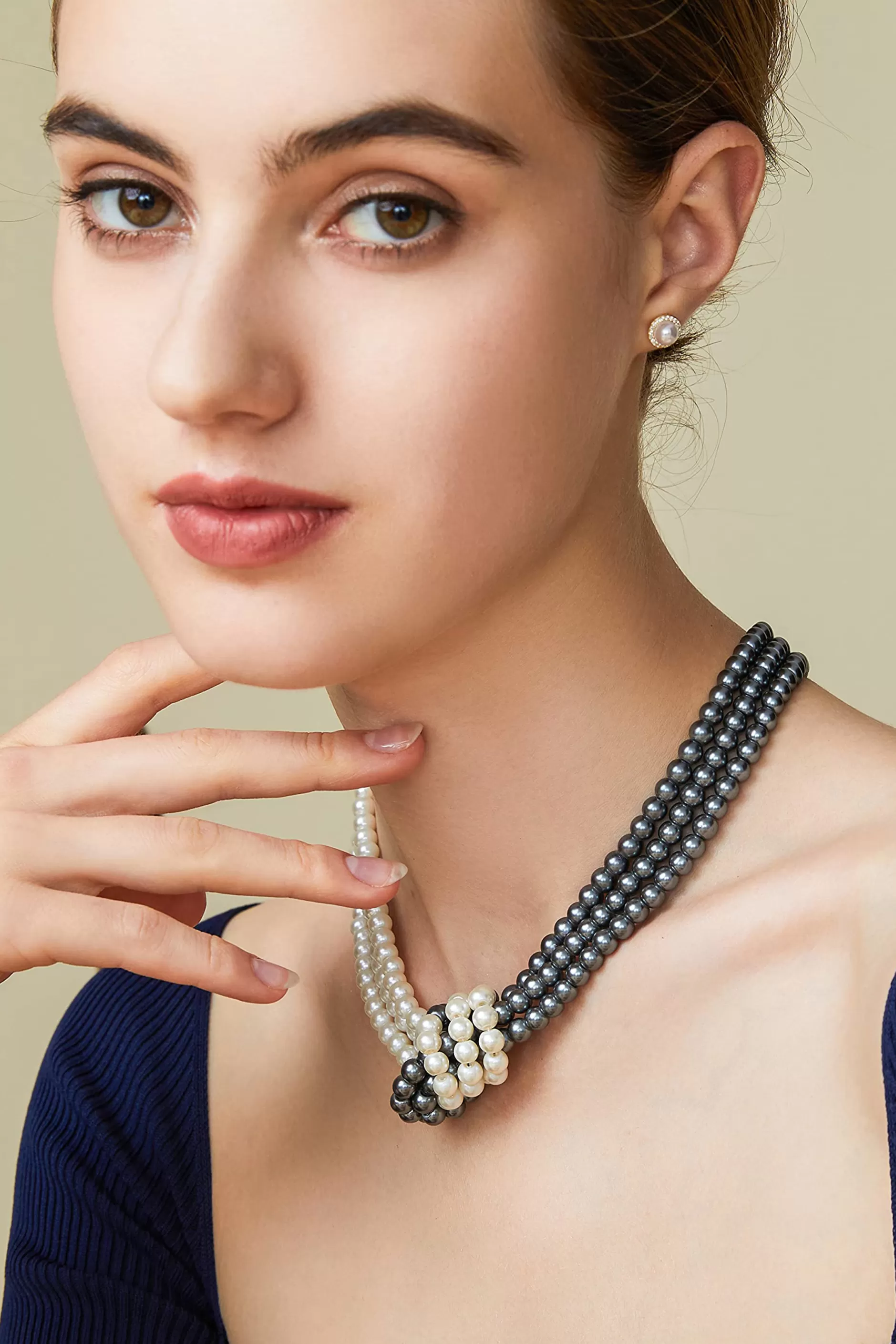 Unique Gatsby Knotted Pearl Necklace-BABEYOND New
