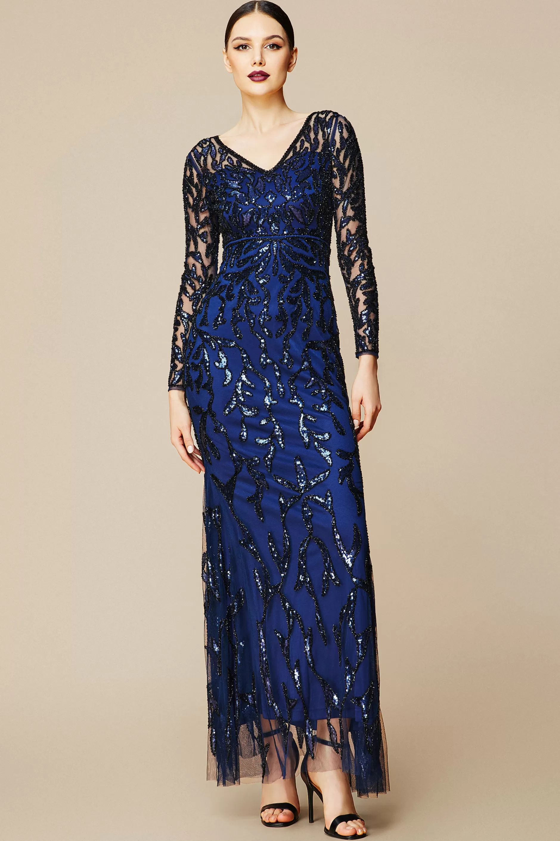 V Neck Sequin Bodycon Fitted Dress-BABEYOND Cheap