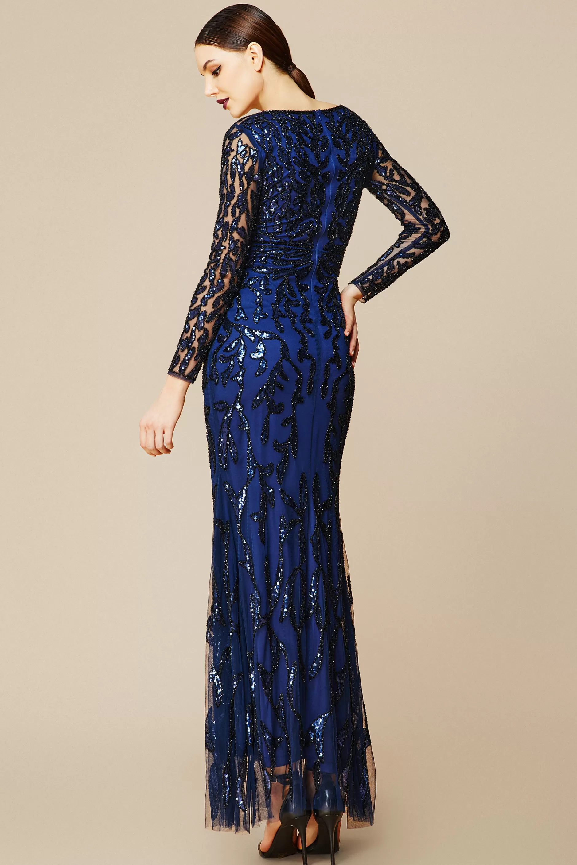 V Neck Sequin Bodycon Fitted Dress-BABEYOND Cheap