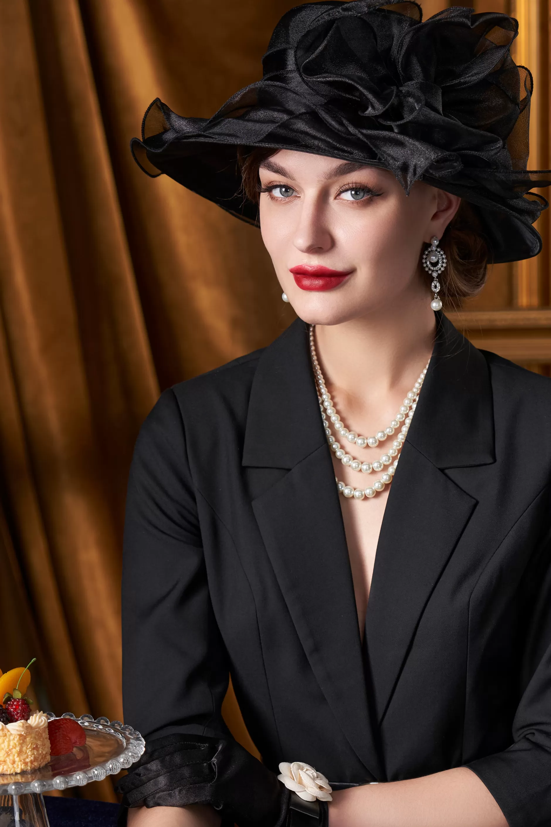 Vivid Flower-Shaped Mesh Fascinator-BABEYOND Best Sale