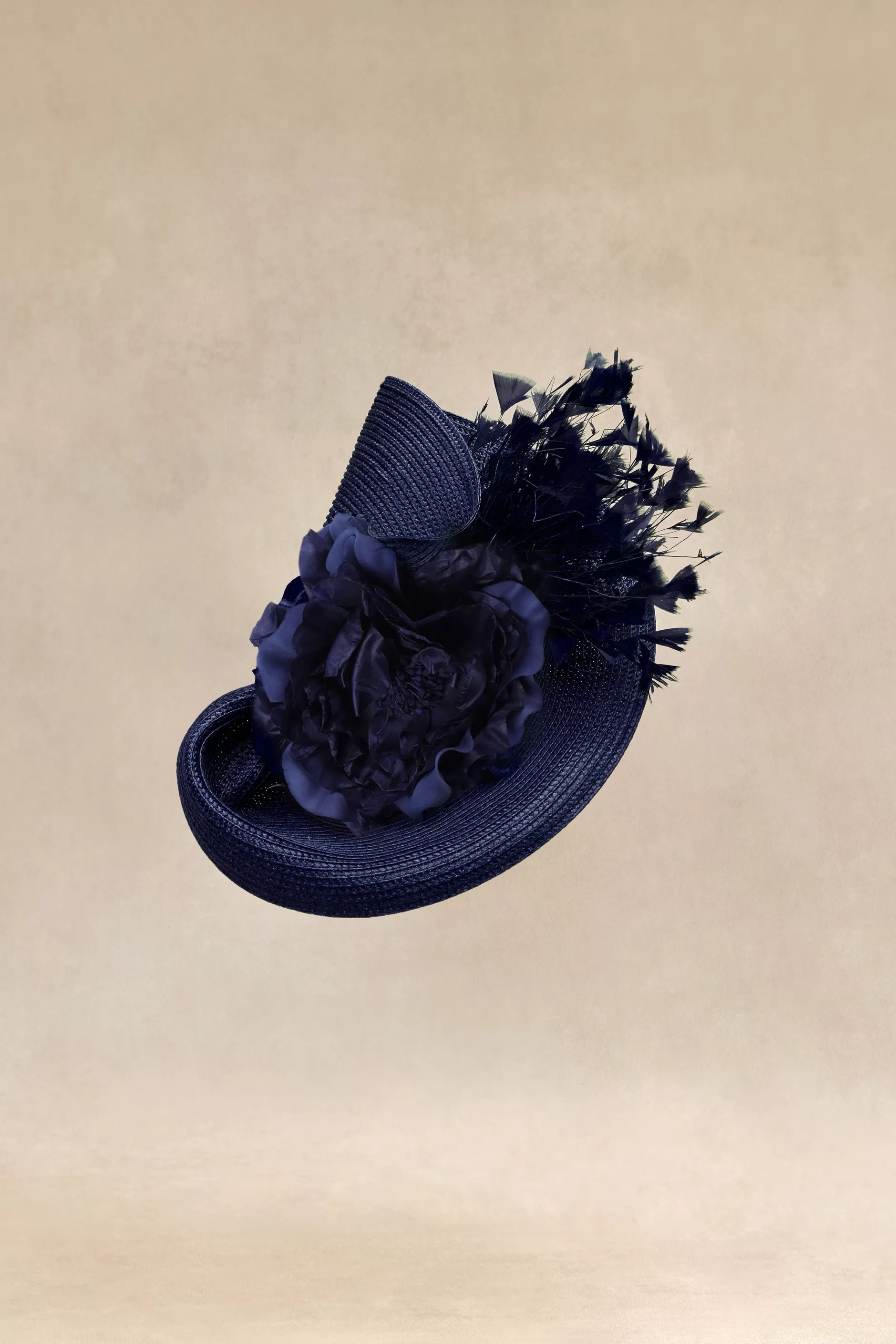 Wide Brim Flat Floral Irregular Fascinator-BABEYOND Online