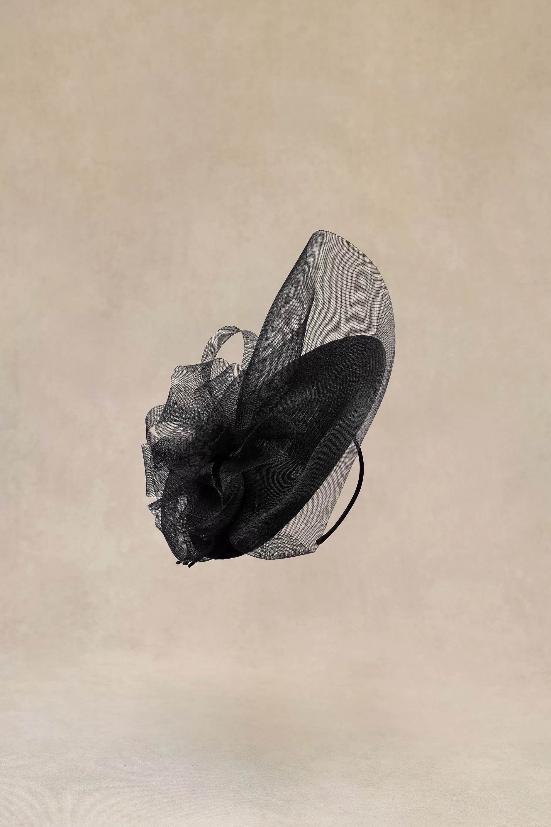 Wide Brim Mesh Floral Cocktail Fascinator-BABEYOND Cheap