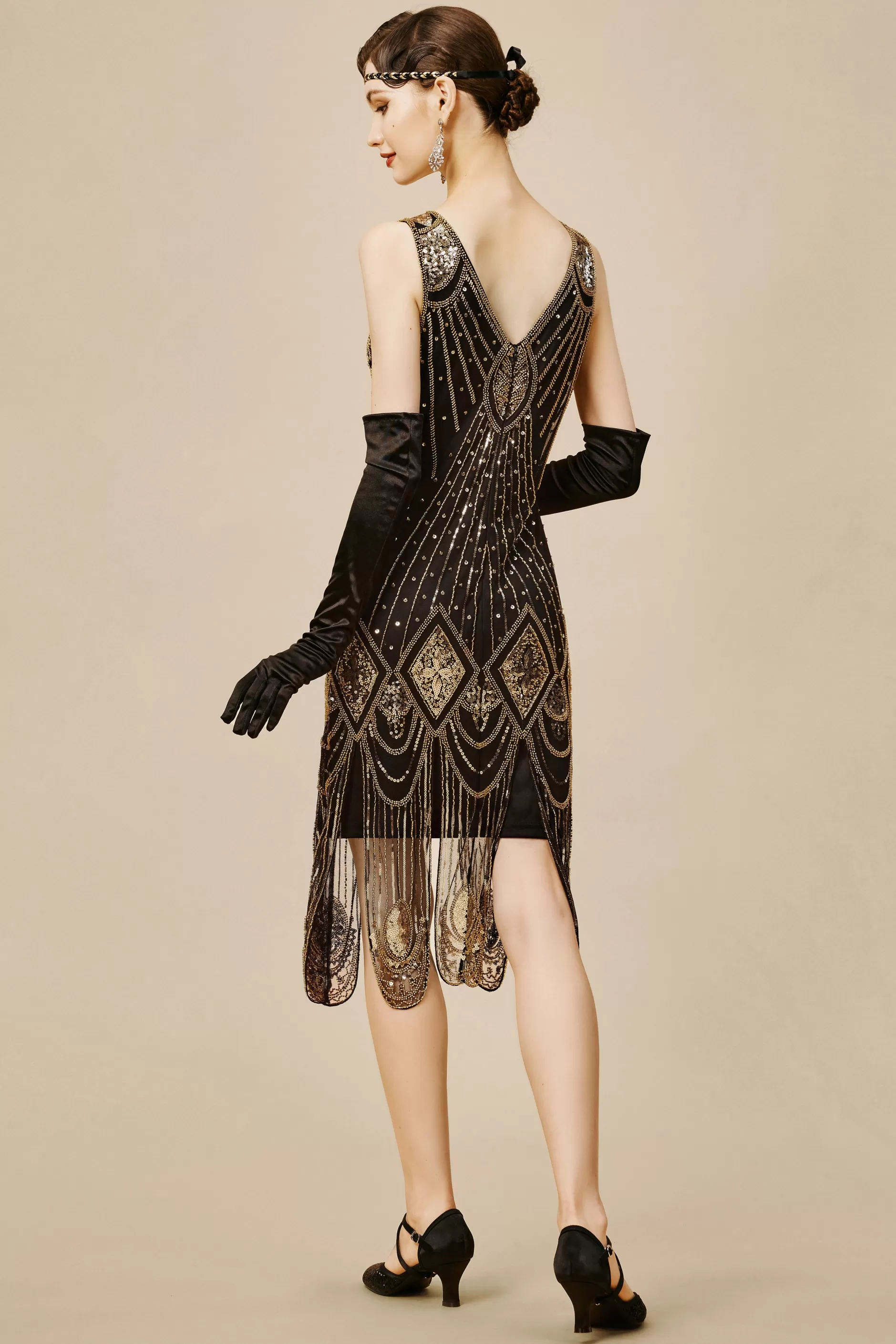 Zouzou Art Deco Flapper Dress-BABEYOND Store